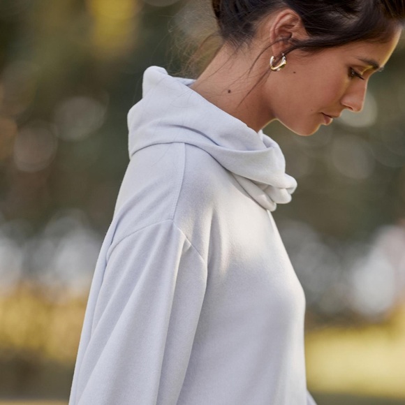 NWT ANTHROPOLOGIE COWL NECK TUNIC TOP IN SKY - Picture 13 of 14